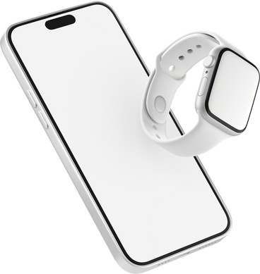phone with smart watch PNG, SVG