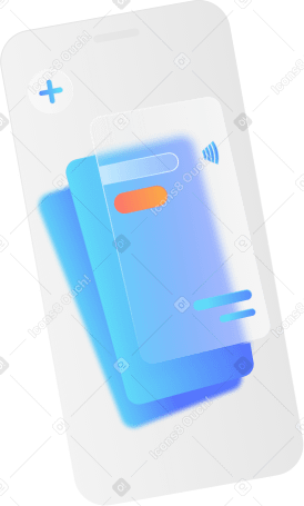 Smartphone avec cartes en ligne en style verre dépoli PNG, SVG