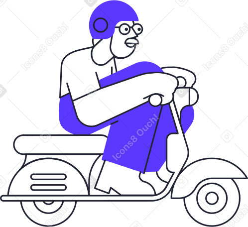 man on motorcycle PNG, SVG