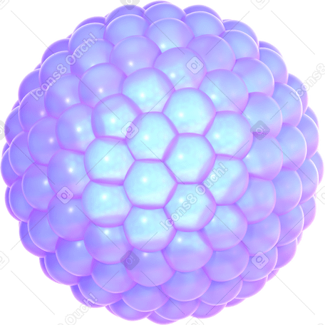 3D Пузырьковая сфера в PNG, SVG
