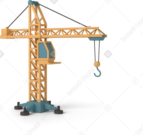 3D tower crane в PNG, SVG