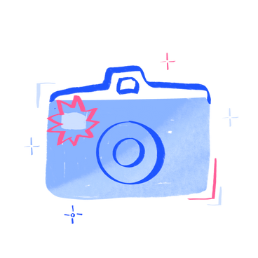 Камера фотографирует со вспышкой в PNG, SVG