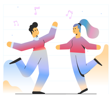 Couple dancing to music together PNG, SVG