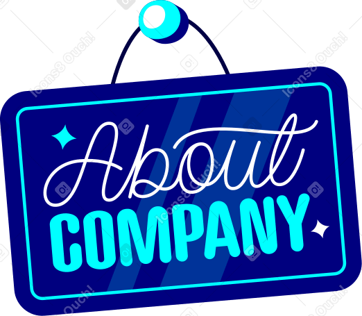 lettering about company sign Illustration in PNG, SVG