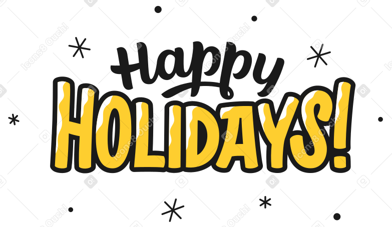 happy holidays Illustration in PNG, SVG