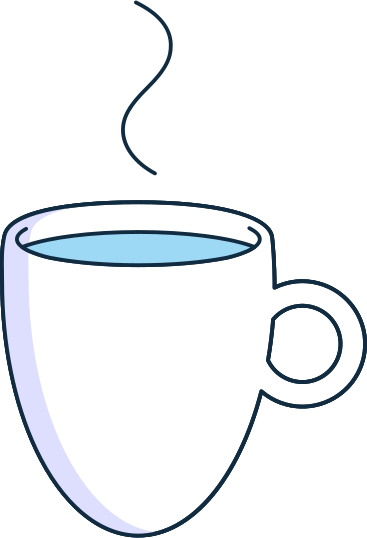 cup with steam animated illustration in GIF, Lottie (JSON), AE