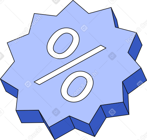 star icon with percent PNG, SVG