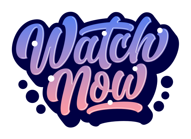 lettering watch now Illustration in PNG, SVG