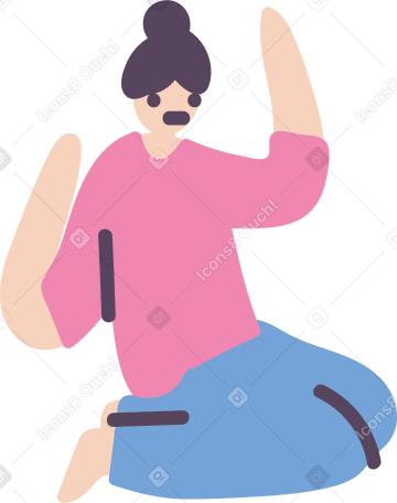 seated woman Illustration in PNG, SVG