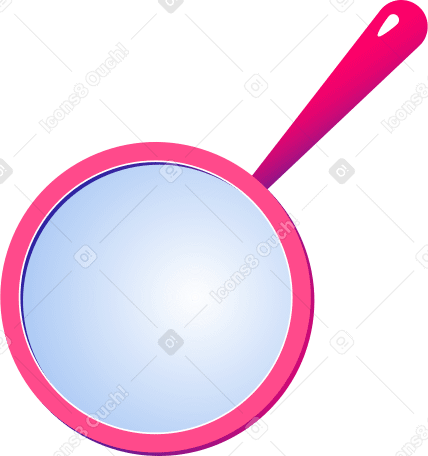pink large magnifying glass Illustration in PNG, SVG