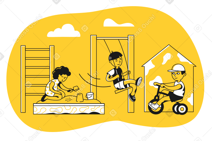 Playground Illustration in PNG, SVG