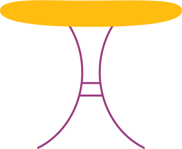 semicircular coffee table PNG, SVG