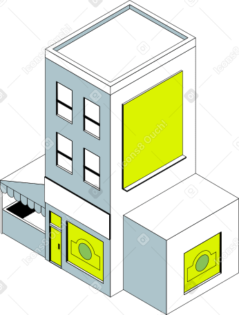 Gebäude mit laden PNG, SVG