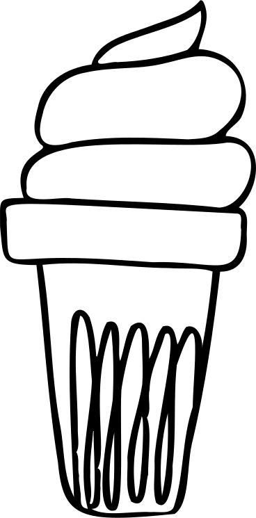 Soft ice cream in a cone PNG, SVG