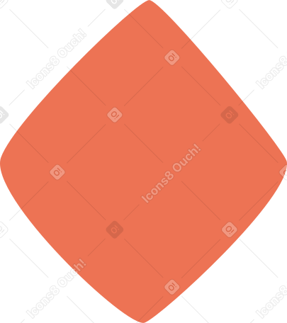 orange rhombus PNG、SVG