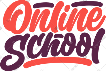 Lettering online school PNG, SVG