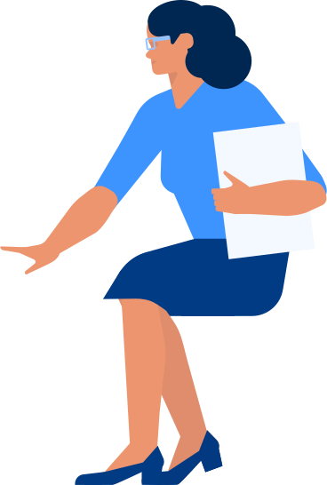 female psychologist sitting PNG, SVG