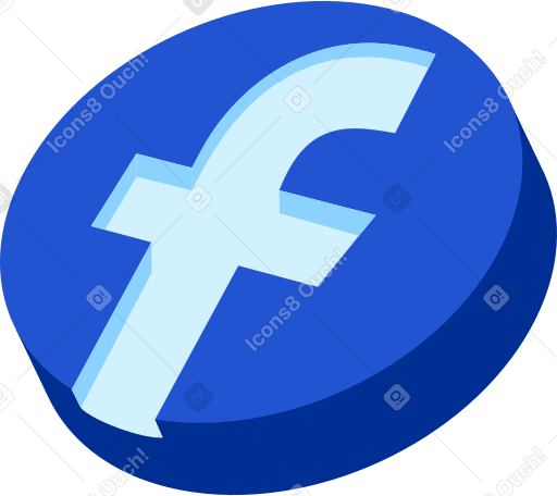 facebook round button PNG, SVG