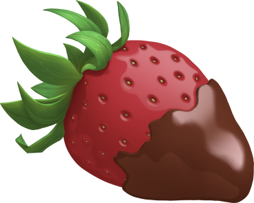strawberry in chocolate PNG、SVG