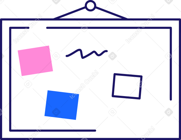 board with stickers PNG, SVG