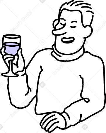 ワインを飲む若い男性 PNG、SVG