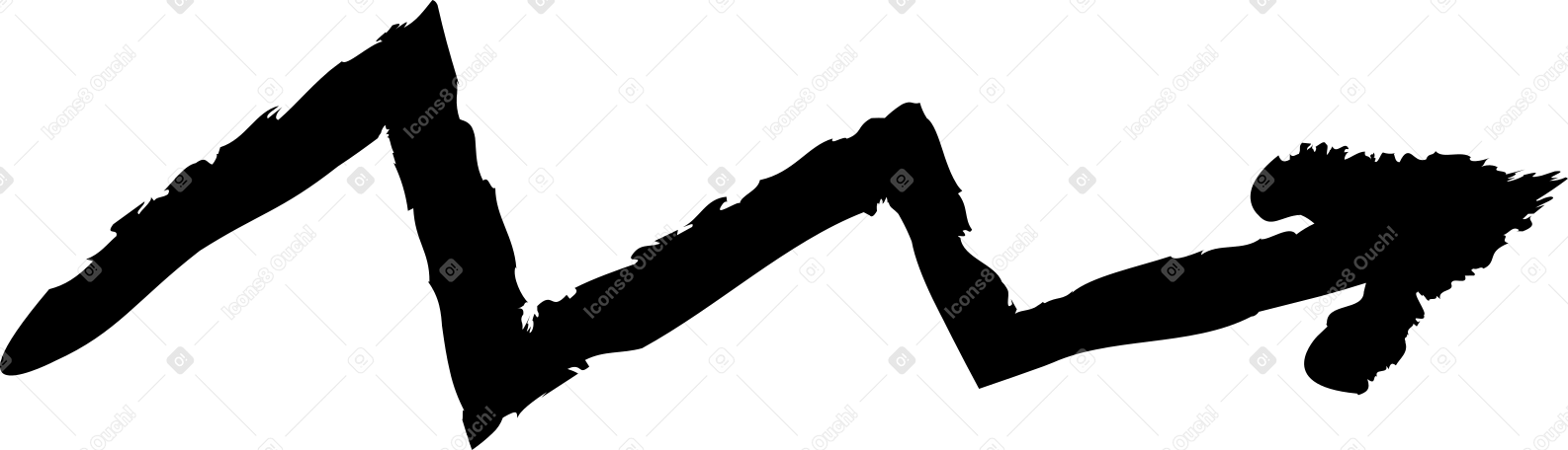 Flèche en zigzag PNG, SVG