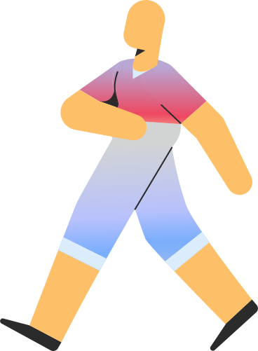 person in shorts walking PNG, SVG