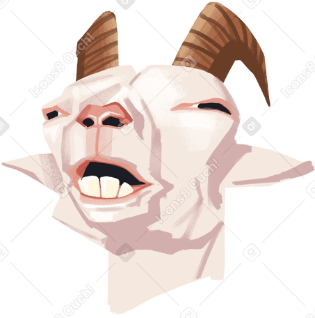 relaxed goat PNG, SVG