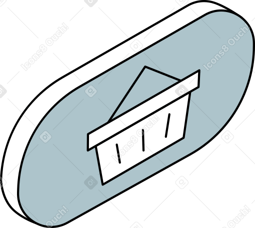 basket button Illustration in PNG, SVG