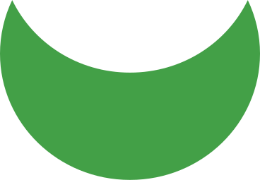 Crescent green PNG, SVG