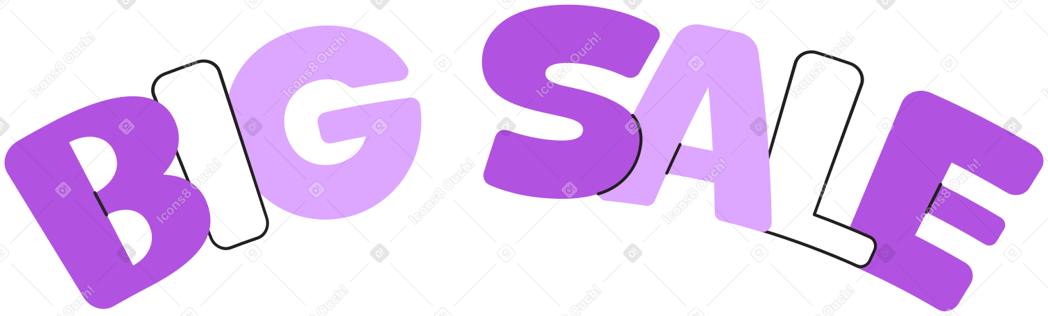 texto de grande venda de letras PNG, SVG