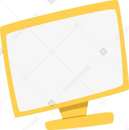黄色监视器 PNG, SVG