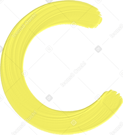 yellow letter c PNG, SVG