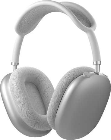 white headphones side view PNG, SVG