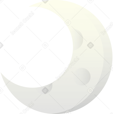 moon Illustration in PNG, SVG