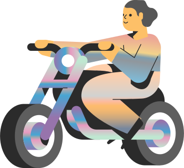 motorcycle girl PNG, SVG