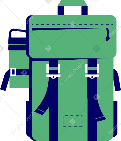 fastening travel backpack Illustration in PNG, SVG