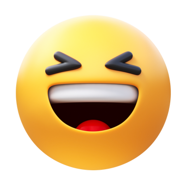 grinning squinting face PNG, SVG
