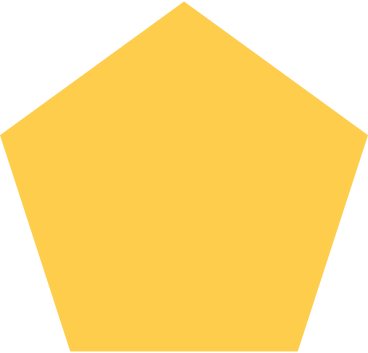 Yellow pentagon PNG、SVG