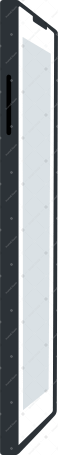 gray phone in perspective Illustration in PNG, SVG