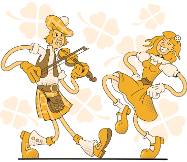 Man playing the violin and woman dancing PNG、SVG