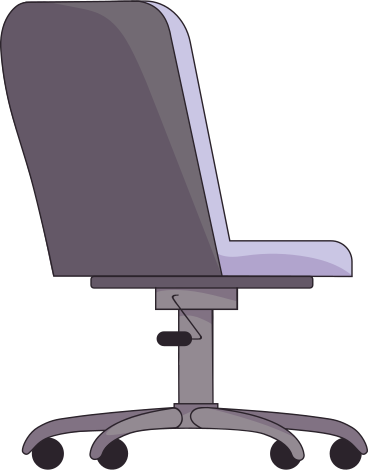 computer gray chair on casters PNG, SVG