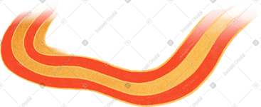 Yellow and red winding path PNG, SVG