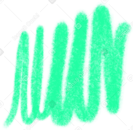 Зеленый каракули в PNG, SVG