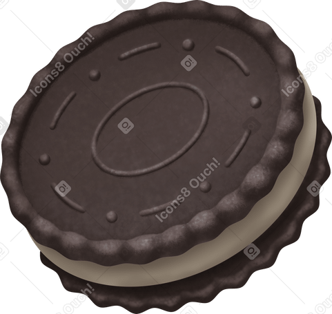 cookie with cream PNG、SVG