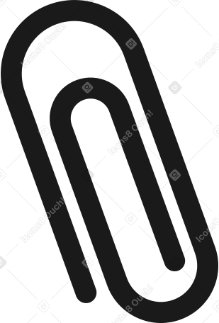 black paper clip Illustration in PNG, SVG