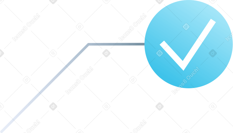 Marca de verificación en círculo azul PNG, SVG