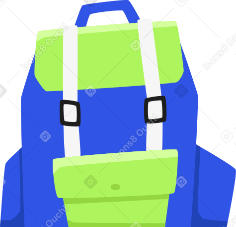 blue backpack Illustration in PNG, SVG