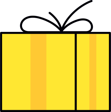 yellow gift box PNG, SVG