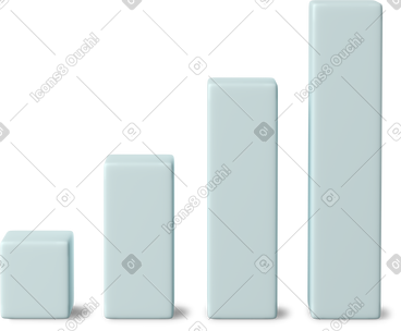 Big growing bar chart PNG, SVG